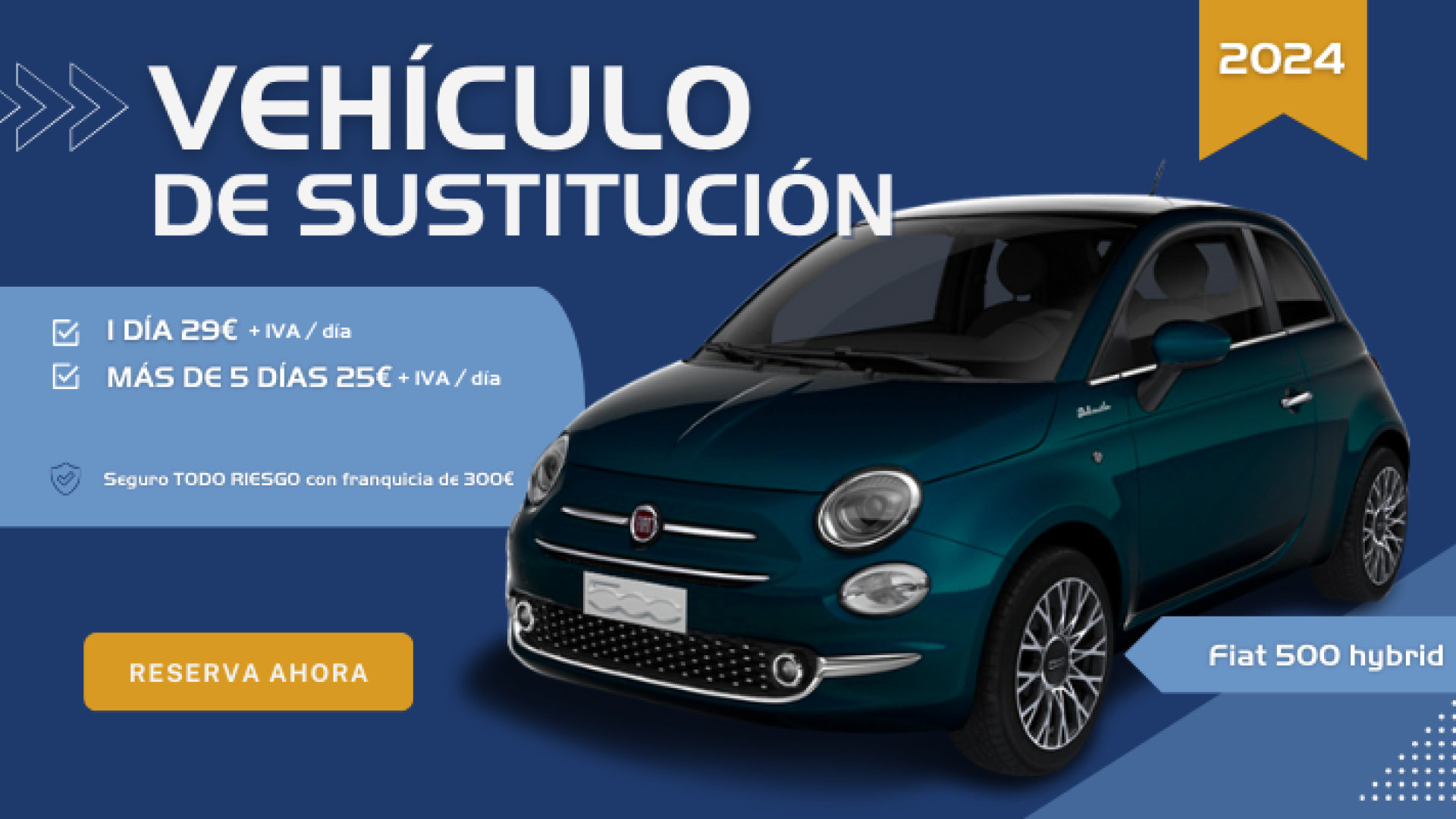 Coche de Sustitución Fiat 500 Hybrid